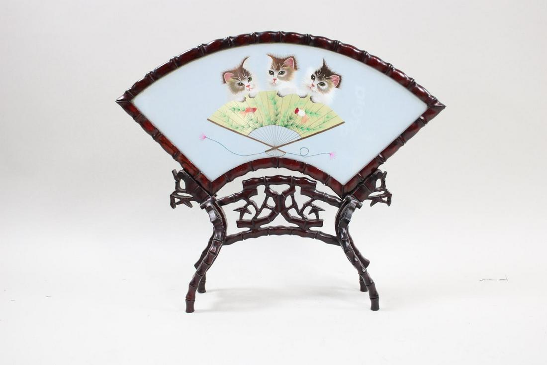 Chinese Silk Table Screen with Cats (1 of 8)