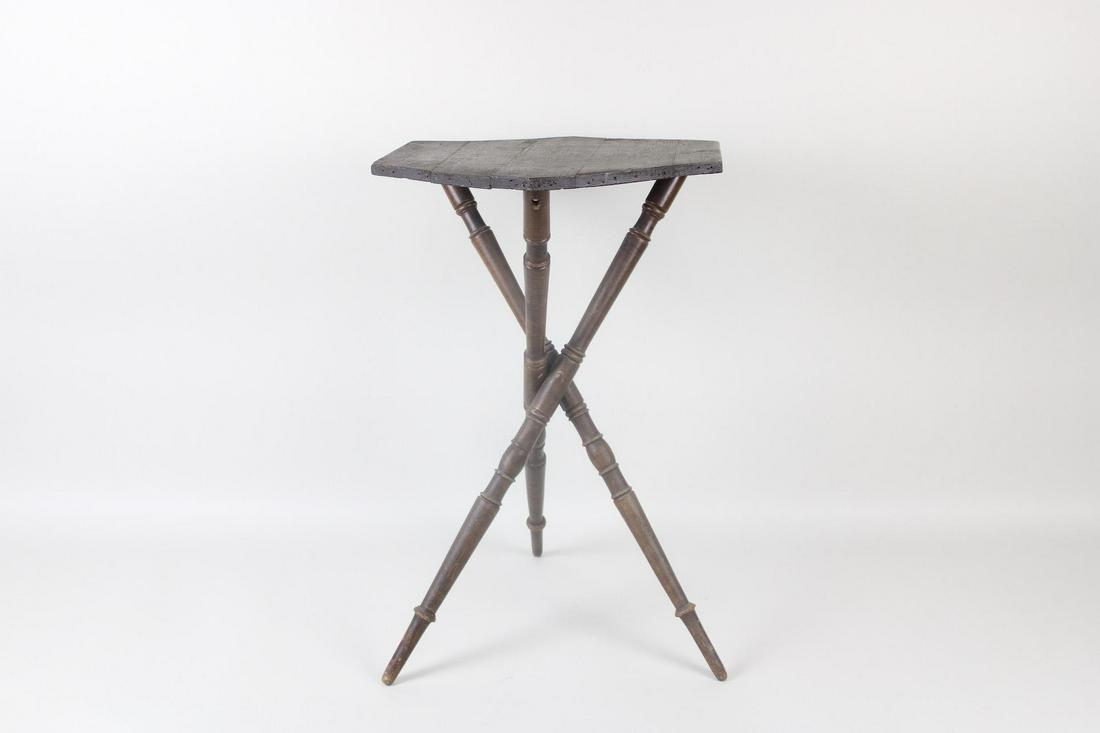 Tripod Wooden Side Table w/ Hexagonal Top (1 of 7)