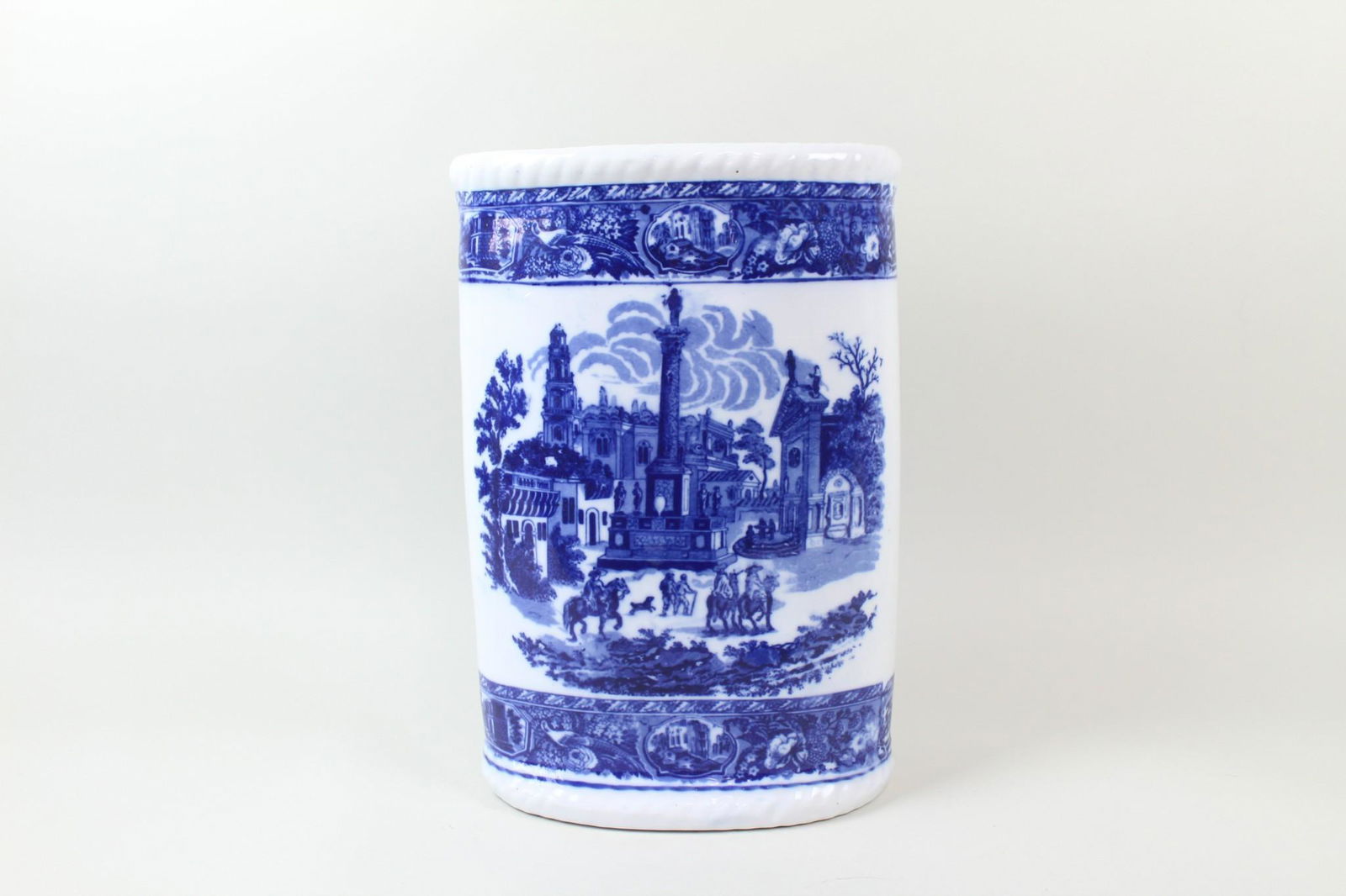 Blue & White Victoria Ware Ironstone Umbrella Stand (1 of 10)