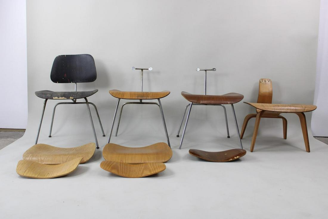 Lot Of Herman Miller Eames Chairs For Parts Repair, Lcm, Lcw Auction