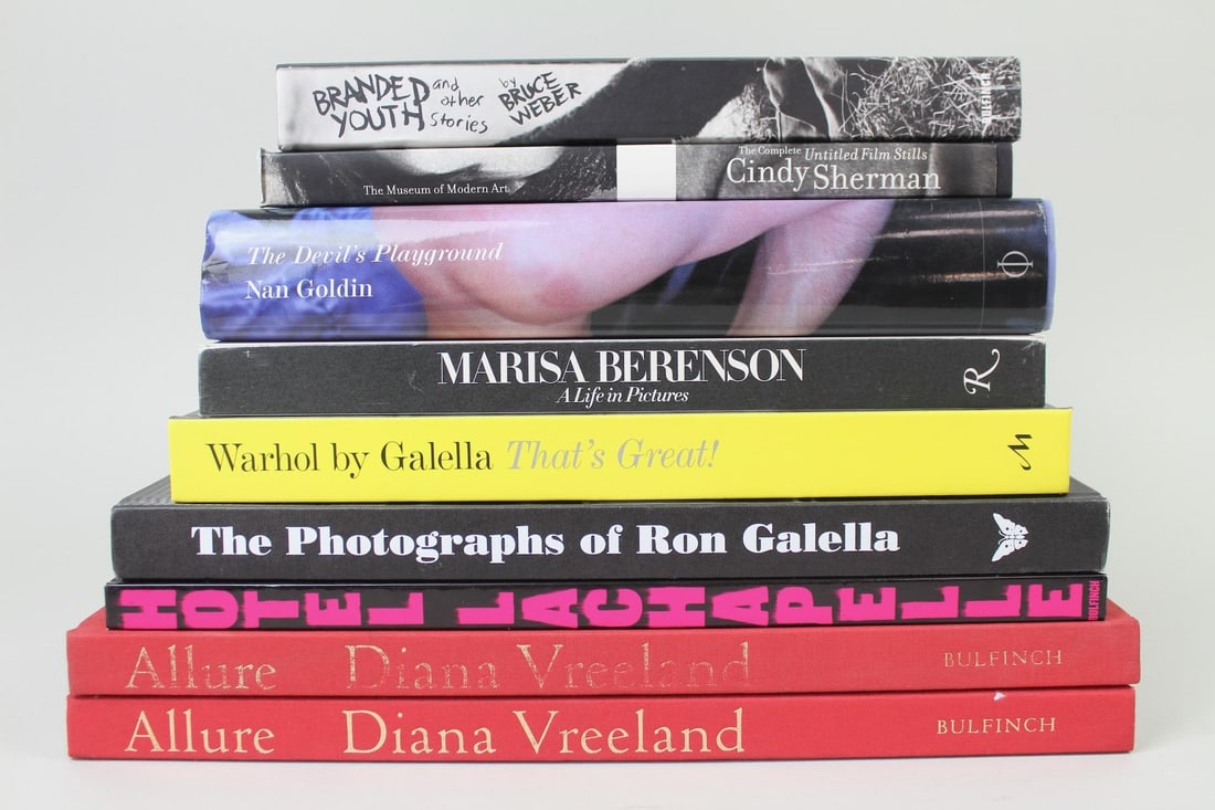 Lot of 9 Photography & Art Fashion Coffee Table Books, Goldin, Sherman, Vreeland, Warhol, Signed (1 of 15)