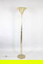 Hollywood Regency Brass & Lucite Banded Torchiere