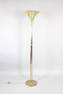 Hollywood Regency Brass & Lucite Banded Torchiere