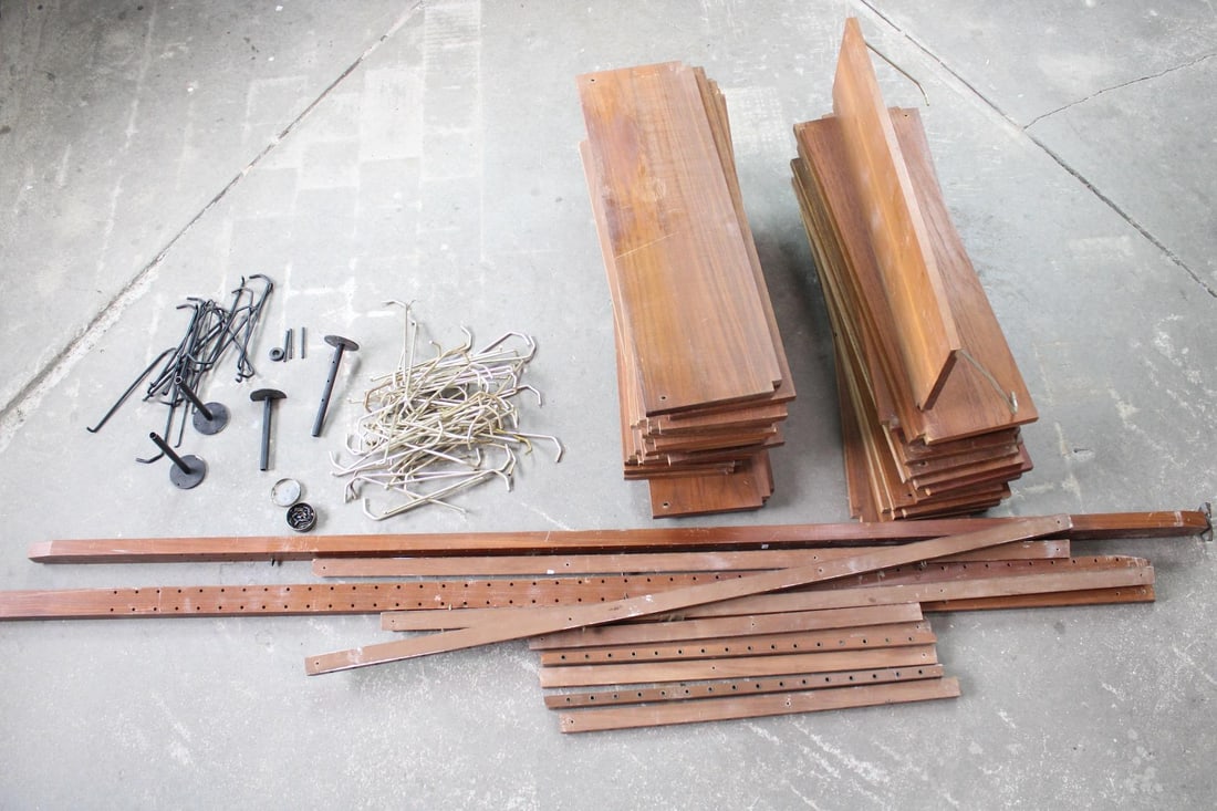 Large Deconstructed Modern Wood Shelving Unit w/34 Shelves (1 of 14)