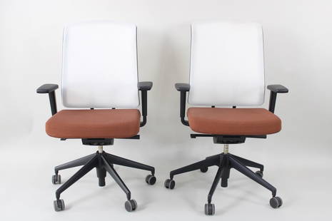 Pair of Vitra AM Chair Office Chairs by Alberto Meda, Rust, 1 of 4: This lot comes from a business closing after only a year of being open, the items were all purchased new and are barely, if ever used. Pair of Vitra AM Chair Office Chairs by Alberto Meda, Rust, 1 of