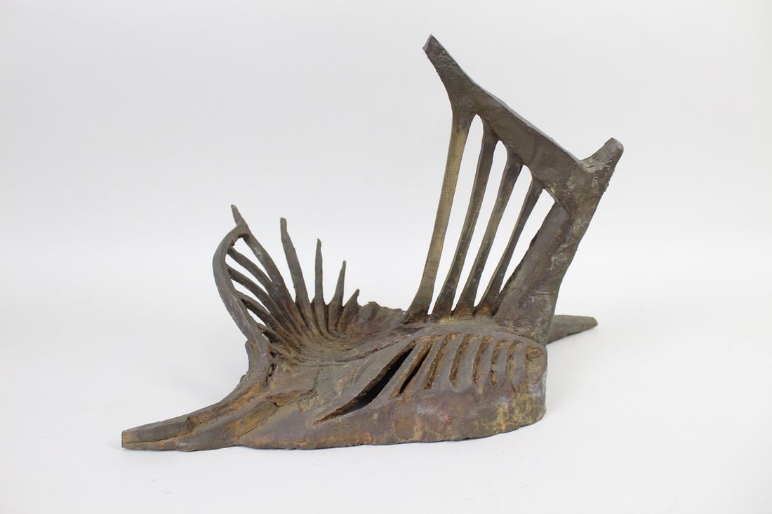 Abstract Surrealist Bronze Sculpture, Style of Theodore Roszak, Brutalist (1 of 9)