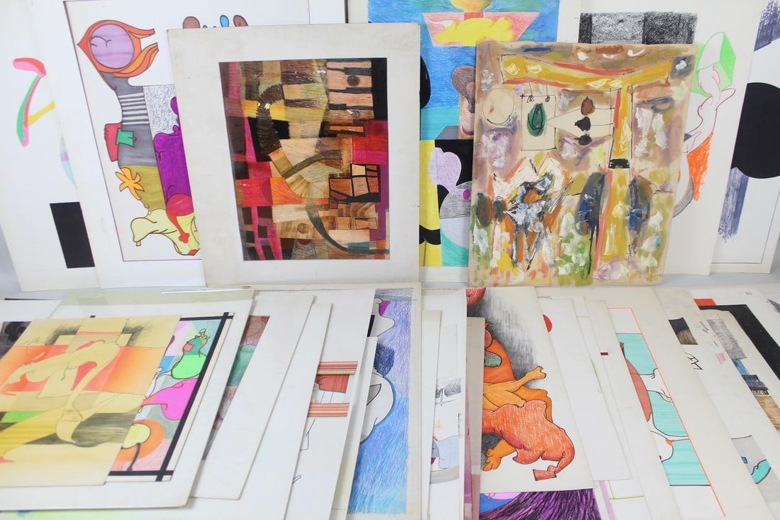 Lot of 39 Color Modernist Works on Paper, Desmond McLean (1 of 19)