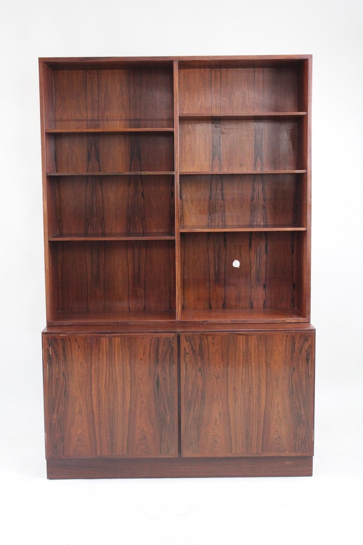 Danish Modern Omann Jun Rosewood Step Back Bookcase Shelf (1 of 10)