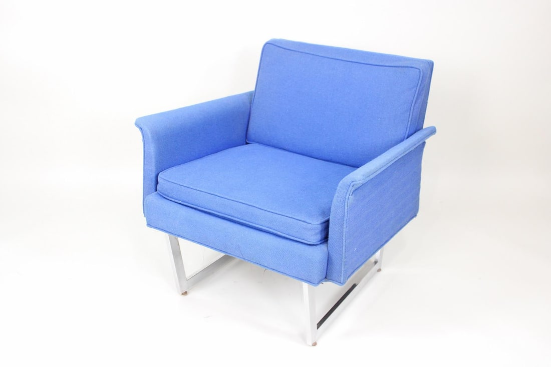 Mid-Century Modern Blue Armchair by Patrician (1 of 12)