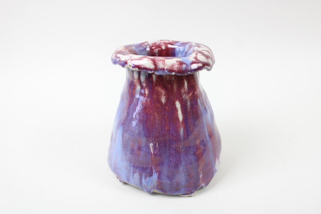 Blue & Purple Glazed Handmade Blob Pot (1 of 7)