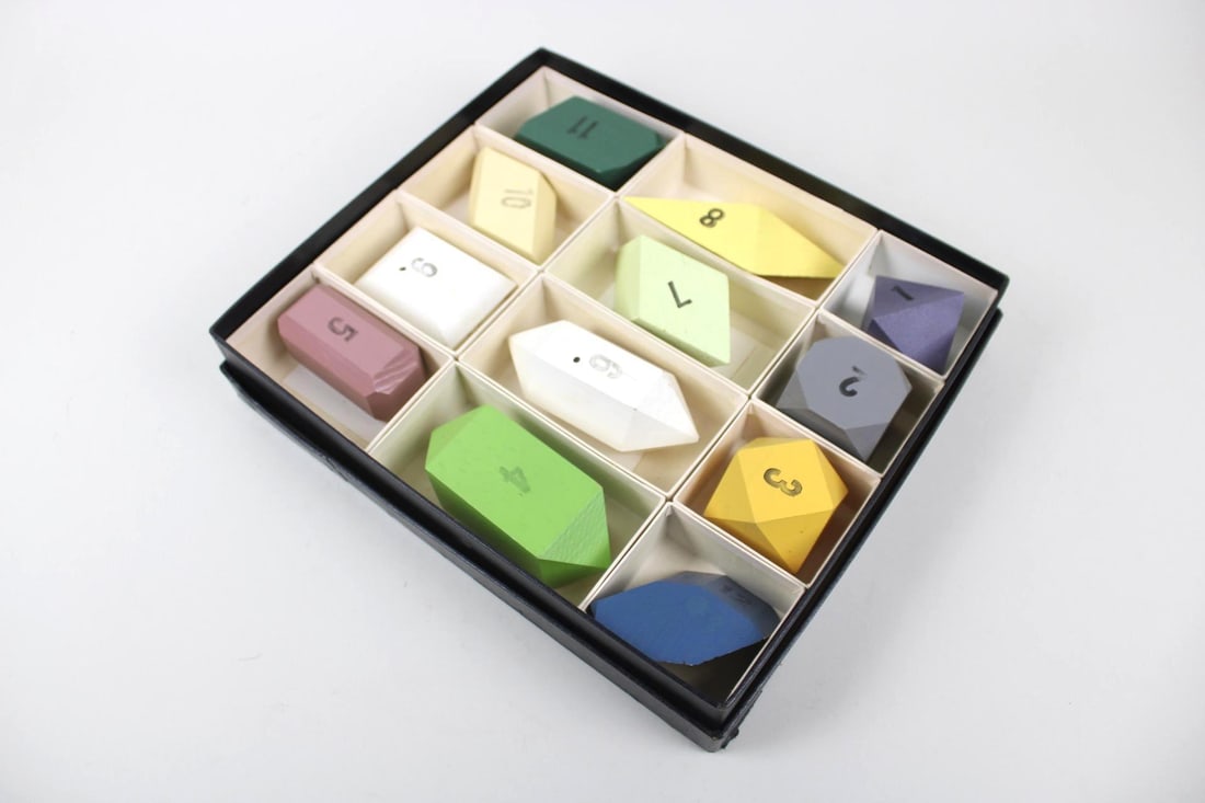 Box Set of 12 Wooden Crystal Mineralogy Models (1 of 11)