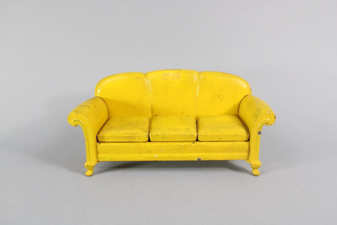 Cast Iron Miniature Sofa Couch, Arcade Toys (1 of 14)