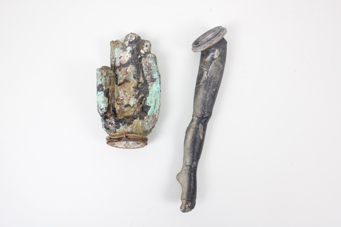 Pair of Industrial Cast Iron Molds of Doll Parts, Hand & Leg (1 of 12)