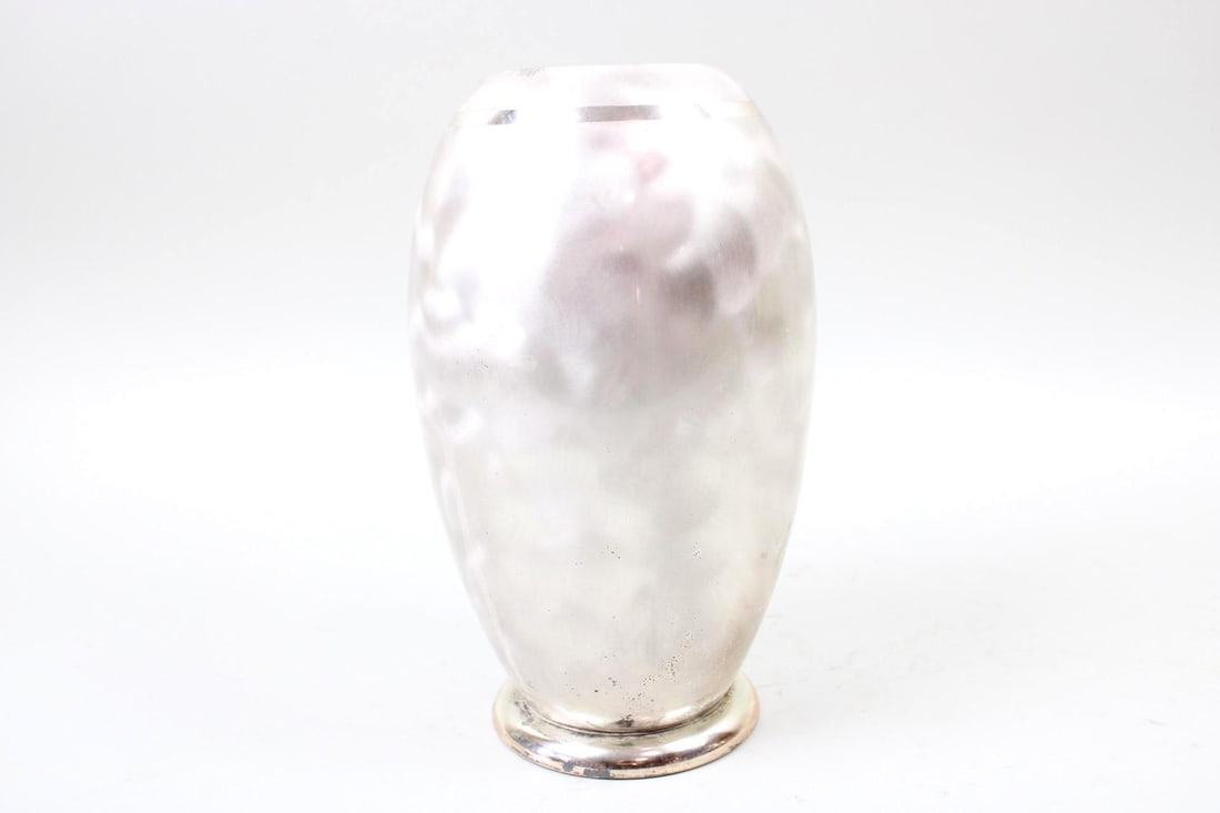 Art Deco Brushed Metal Vase, Silverplated WMF Germany, EP Brass (1 of 9)