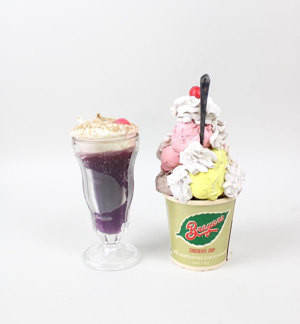Pair of Postmodern Ice Cream Dessert Sculptures, Frozen Moments (1 of 14)
