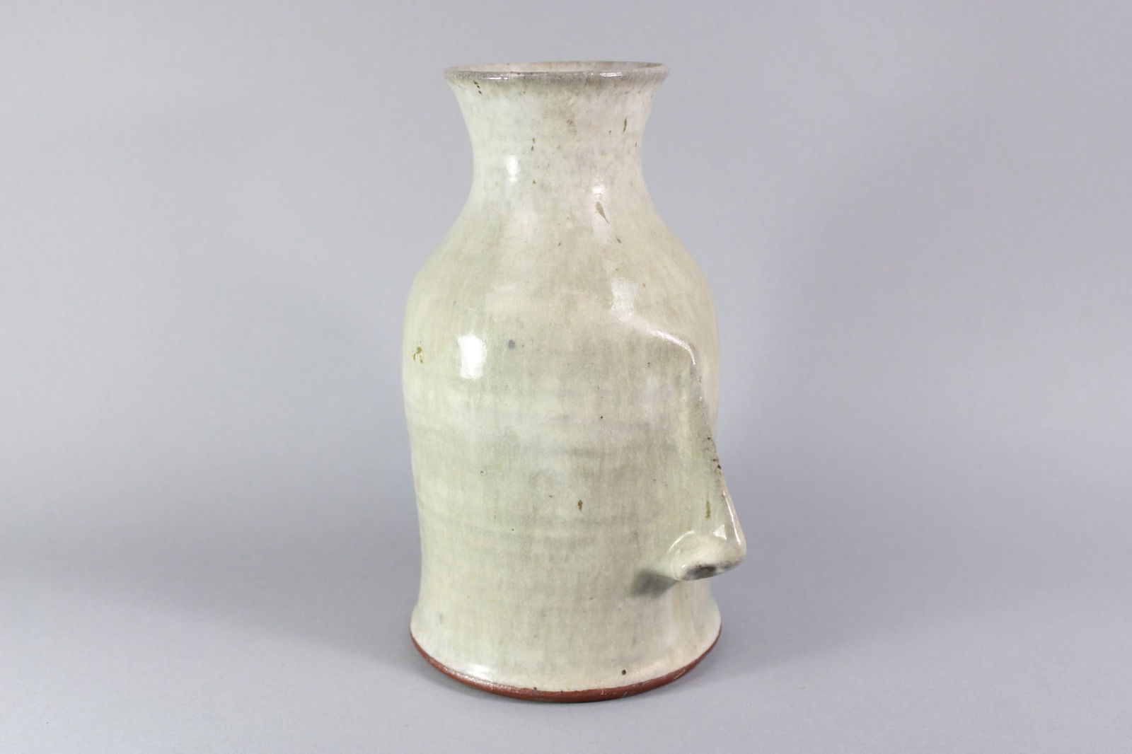 Mid Century Modern Studio Pottery Face Jug Vase, Minimalist, Signed Young (1 of 13)