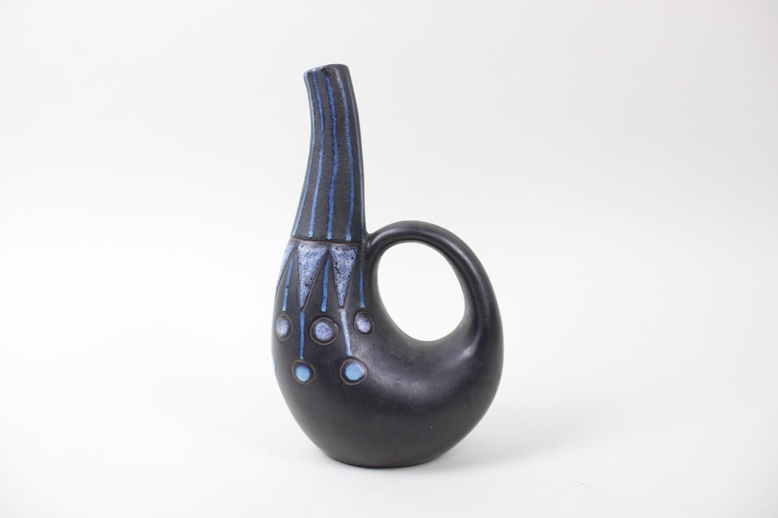 Black Organic Studio Pottery Vase (1 of 9)
