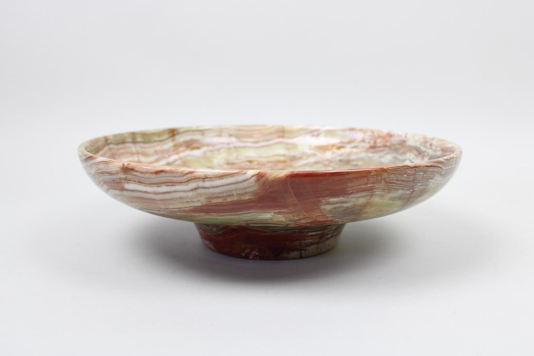 Mid Century Modern Minimalist Carved Onyx Bowl (1 of 6)