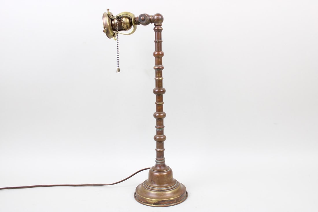 Bobbin Copper Table Lamp, Antique Industrial (1 of 11)