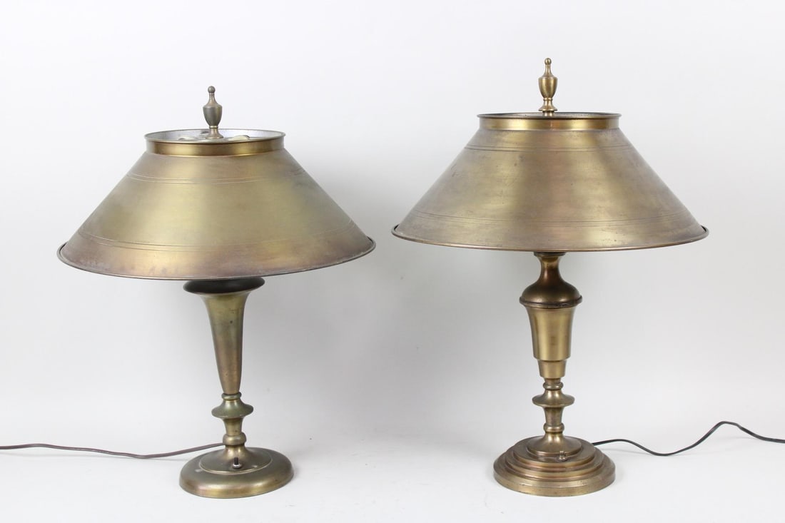 Pair of Art Deco Brass Desk Lamps (1 of 12)