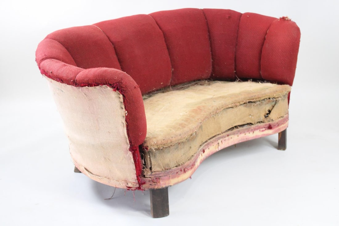 Art Deco Style Deconstructed Sofa, Banana Curve Loveseat (1 of 11)