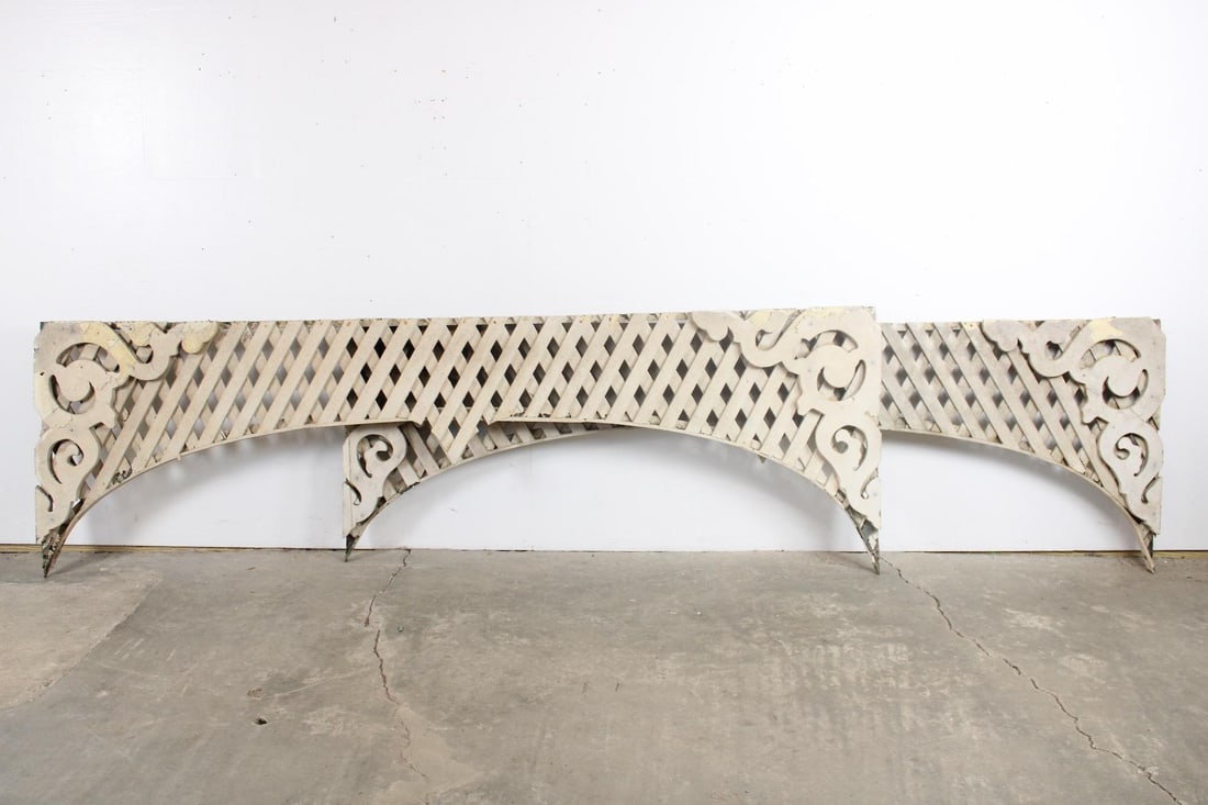 Large Pair of Victorian Lattice & Fretwork Wooden Architectural Arches (1 of 11)