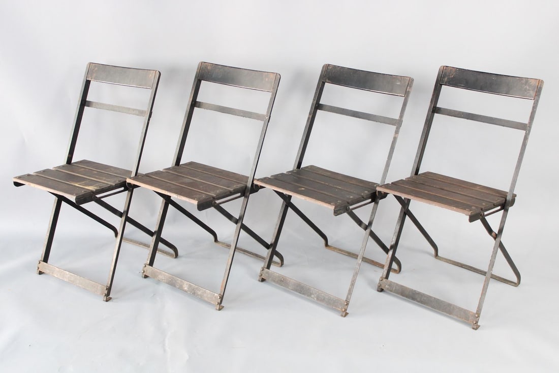 Set of 4 Folding Chairs in style of Wrigley Field (1 of 15)