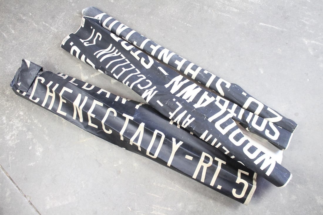 Lot of 3 Bus Route Destination Roll Signs, Albany Schenectady NY (1 of 14)