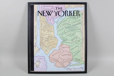 Framed "New Yorkistan" New Yorker Print, Maira Kalman & Rick Meyerowitz: Framed "New Yorkistan" New Yorker Print, Maira Kalman & Rick Meyerowitz. This illustration was used as the cover of the December 10, 2001 issue of The New Yorker following the 9/11 attacks, showing a