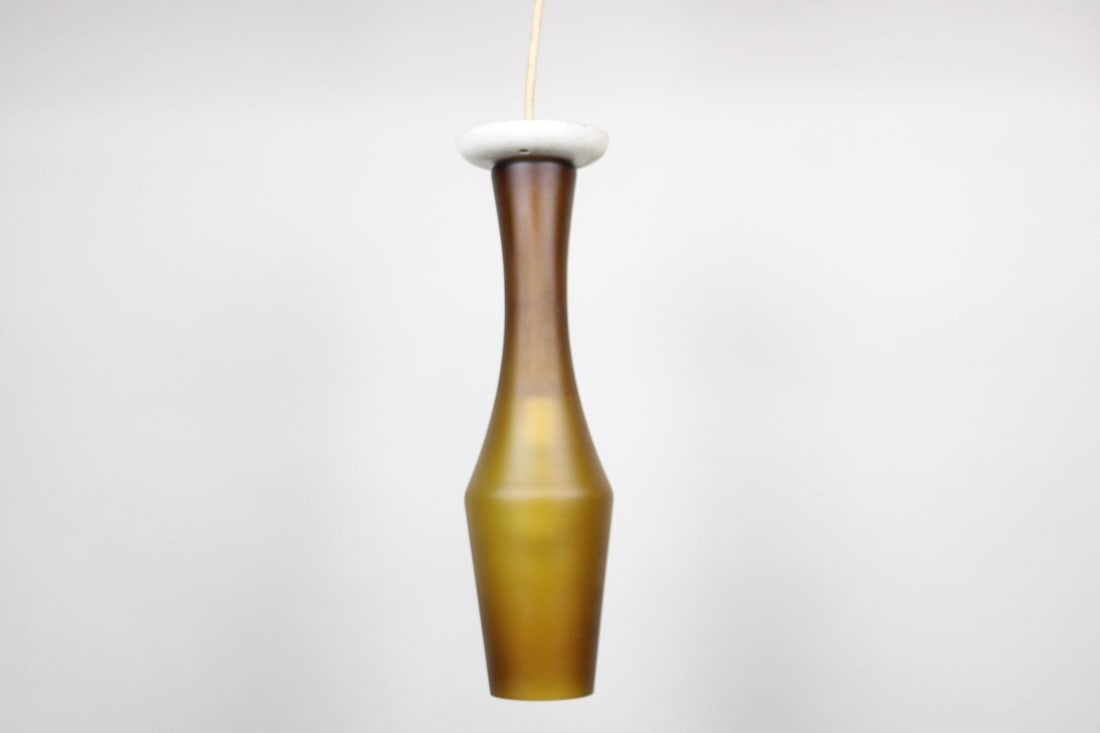 Mid-Century Modern Frosted Glass Pendant Light, Murano Glass (1 of 6)