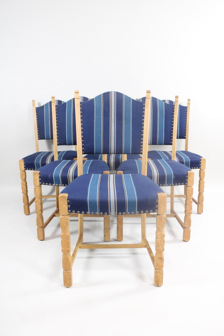 Set of 6 Danish Oak Dining Chairs, Henning Kjaernulf (1 of 15)