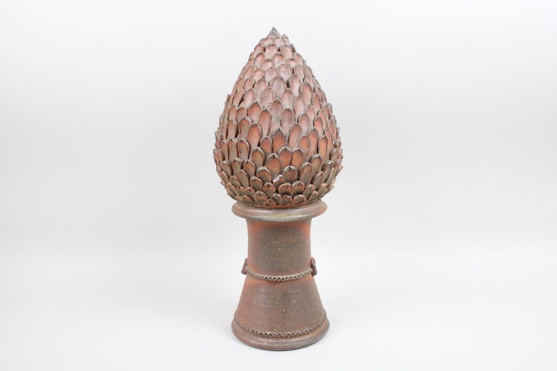 Dominique Garet Artichoke Terra Cotta Sculpture, French Studio Pottery (1 of 11)