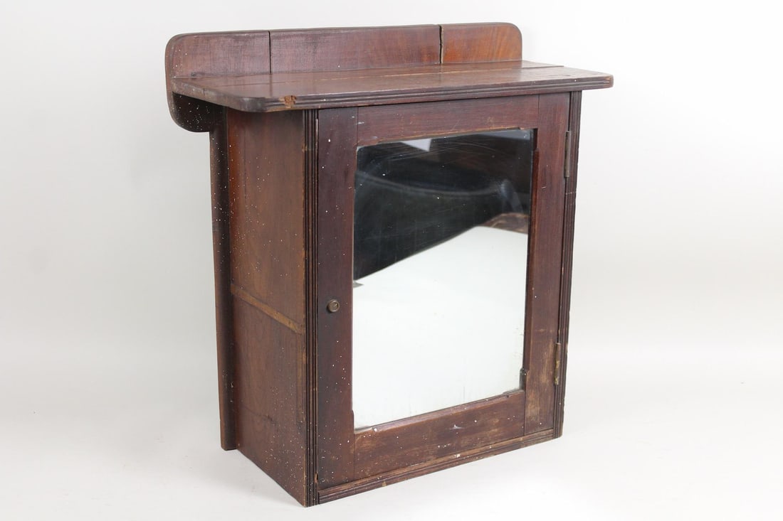 Antique Mirrored Medicine Cabinet with Interior Drawers (1 of 11)