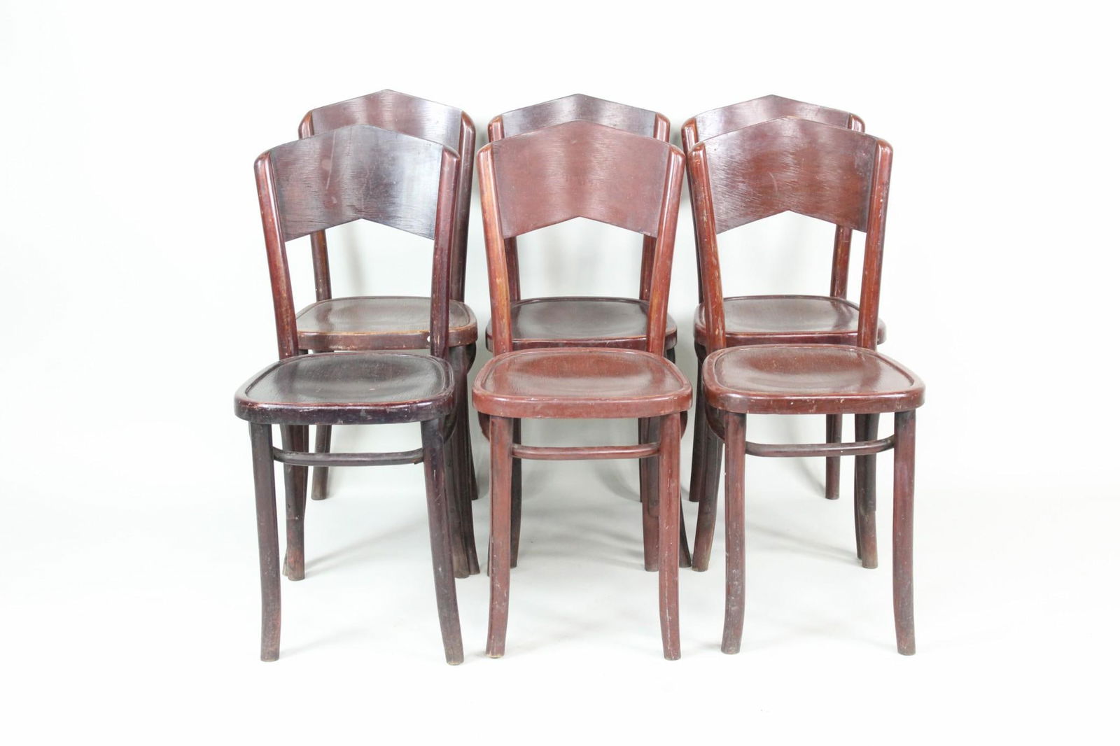 Set of 6 Thonet Bent Wood Cafe Bistro Chairs (1 of 10)