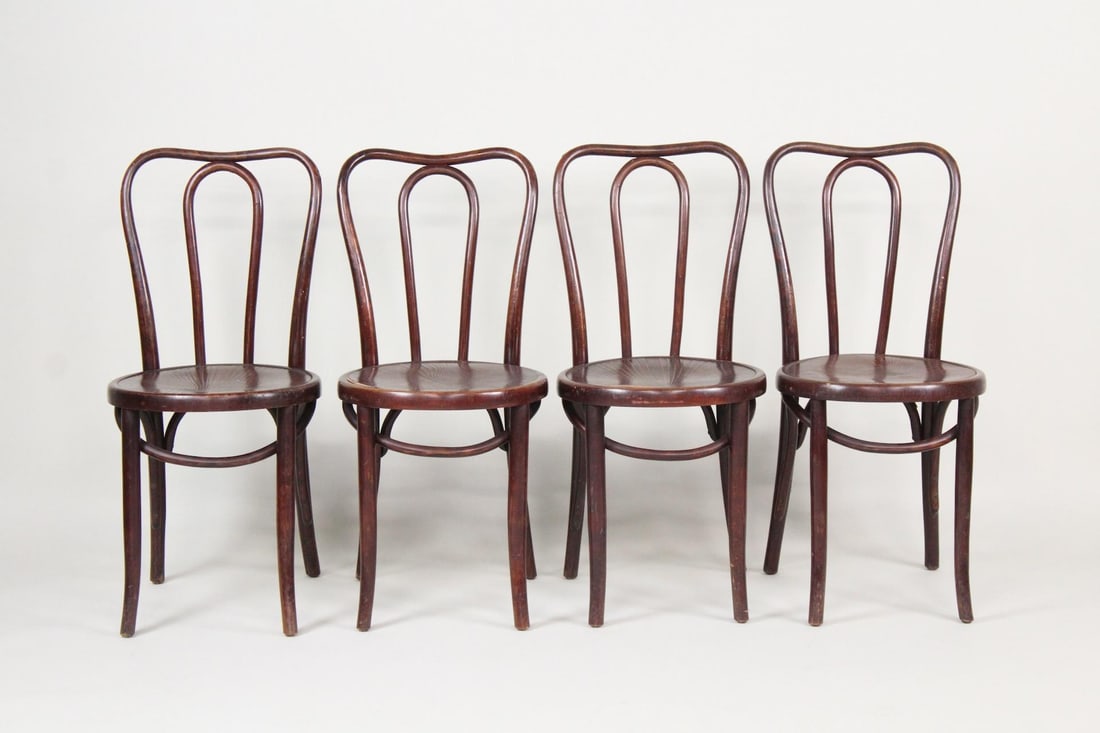 Set of 4 Bentwood Thonet Bistro Chairs (1 of 9)