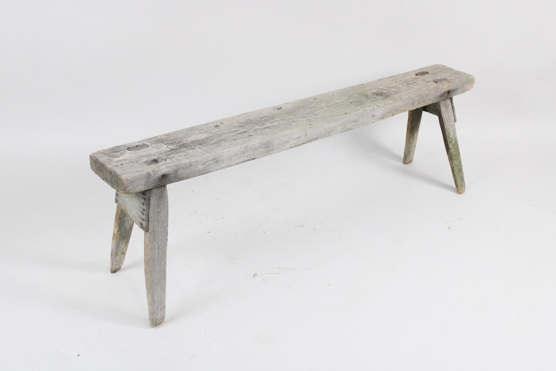 Primitive Wooden Country Farmhouse Bench (1 of 8)