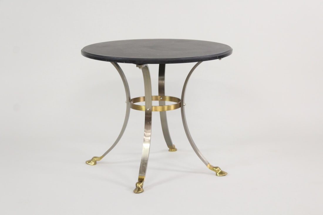 Maison Jansen Style Metal & Brass Gueridon Side Table (1 of 7)
