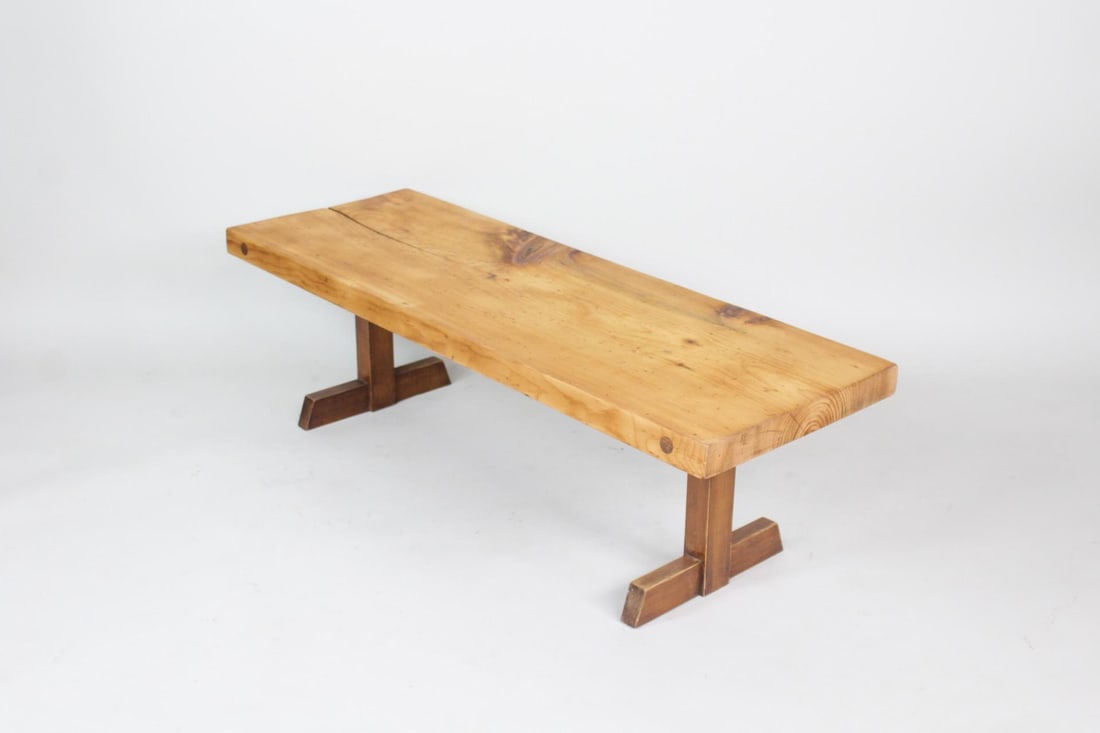 Minimalist Custom Wood Slab Studio Bench/Coffee Table (1 of 7)