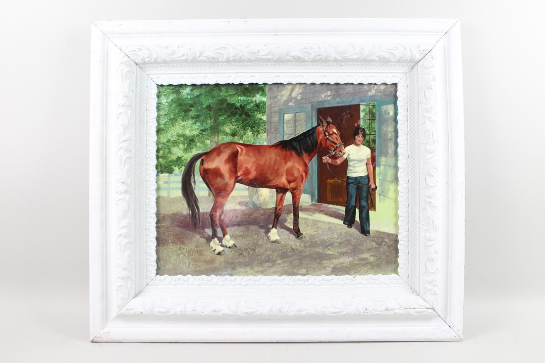 Painting of Woman & Horse, Equestrian, George Englert (1 of 11)