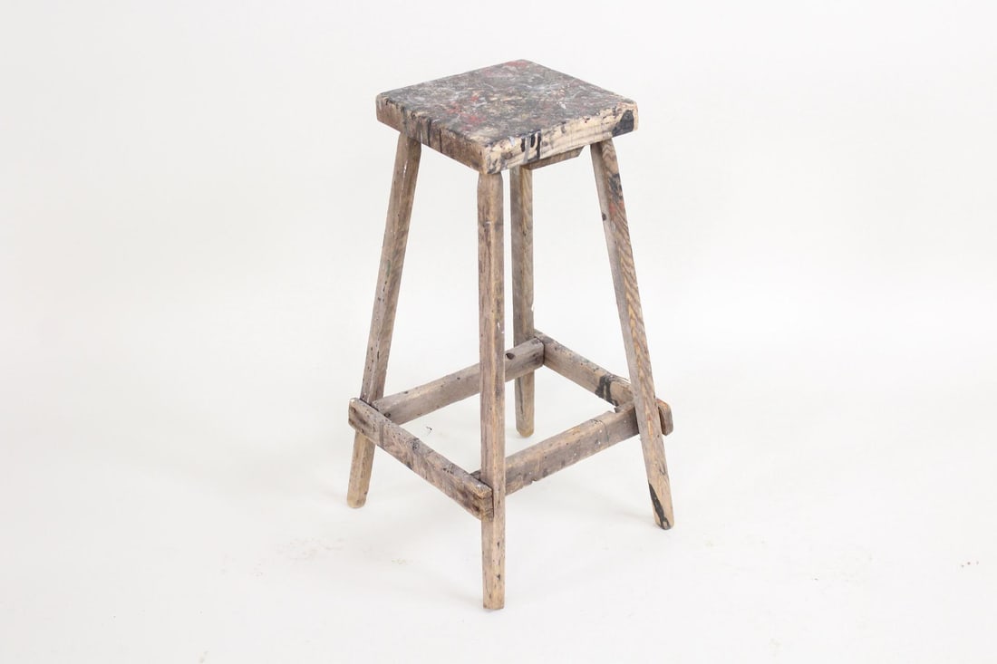 Primitive Wooden Artists Stool, Sculpture Pedestal (1 of 7)