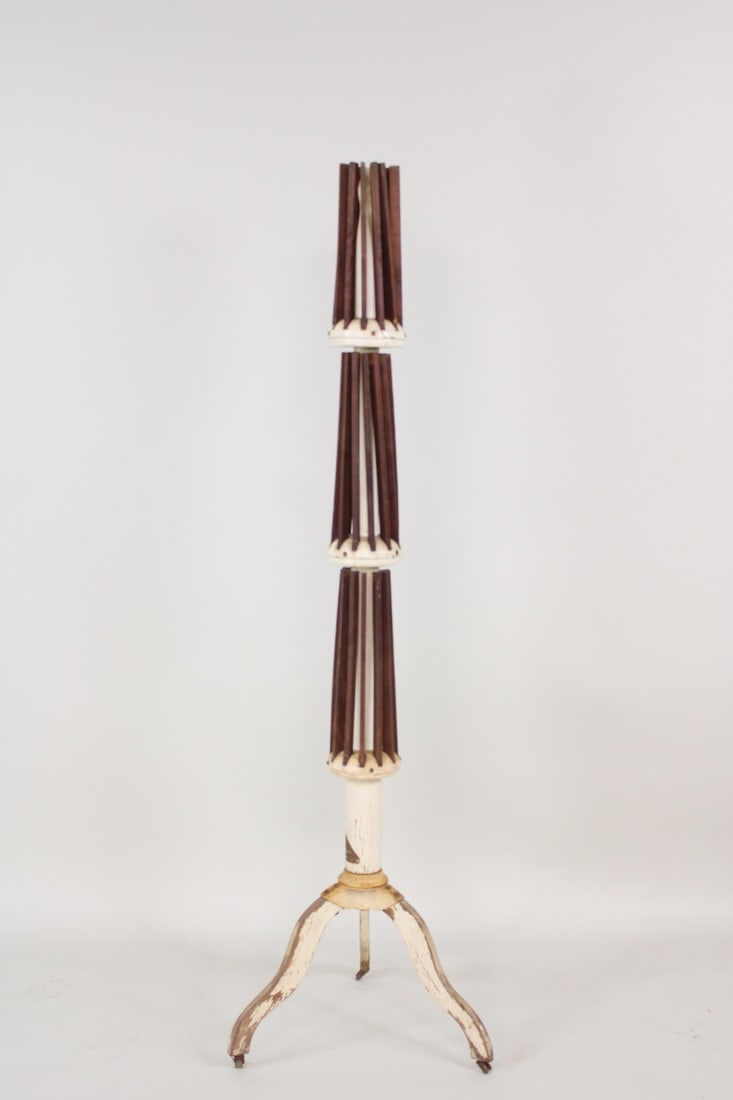 Antique 'Pease Clothestree' Primitive Laundry Drying Rack (1 of 9)