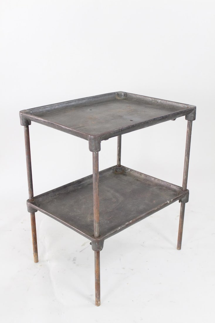 Industrial Cast Iron Side Table Shelf (1 of 10)