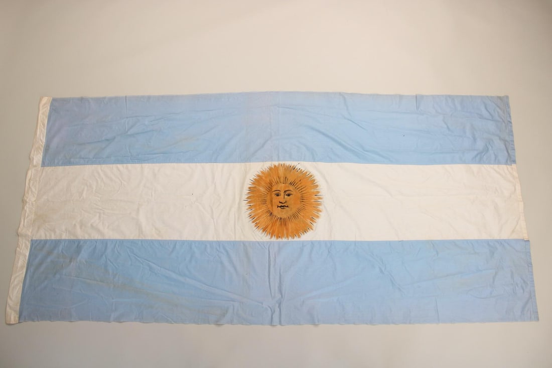Large Flag of Argentina with Hand Painted Sun of May (1 of 8)