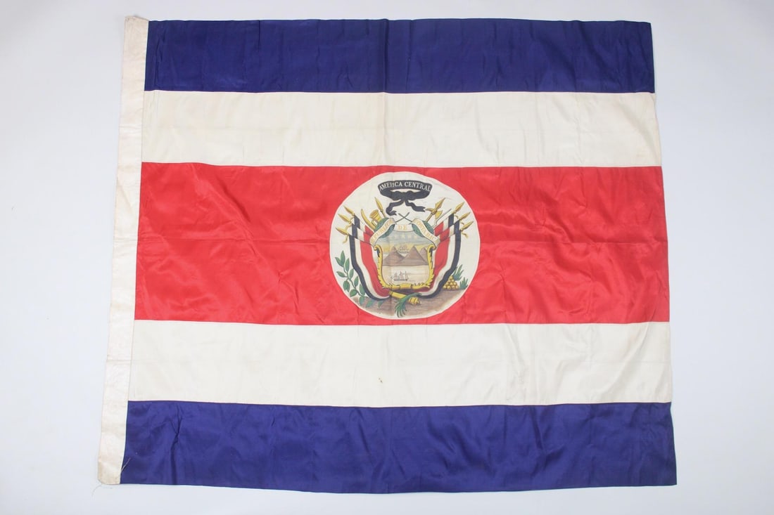 Large Silk Banner Flag of Costa Rica Ensign, America Central Republica de Costa Rica (1 of 10)