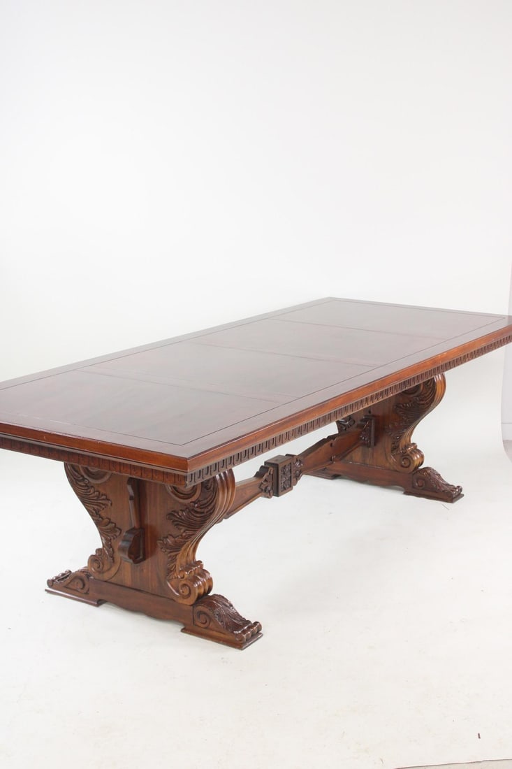 Large Polo Ralph Lauren Mahogany Dining Trestle Table (1 of 11)