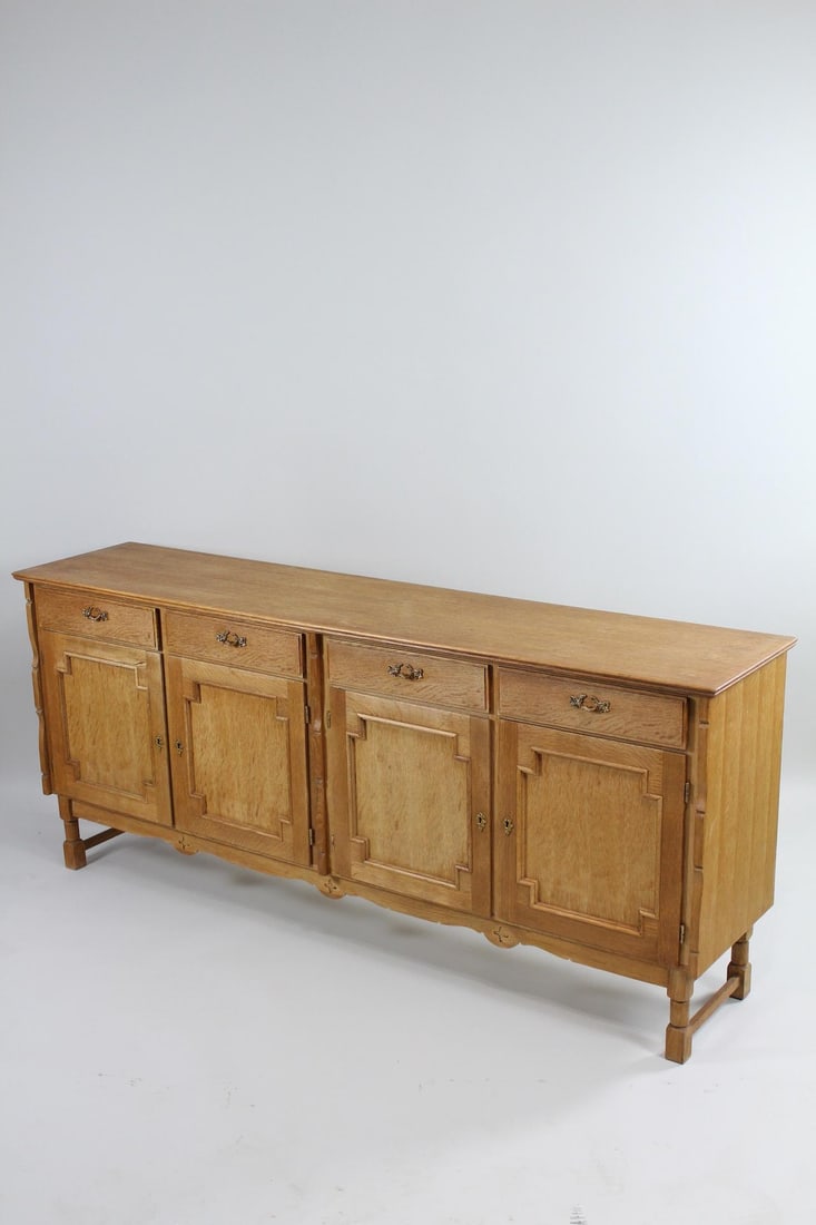 Danish Modern Oak Credenza, Attributed to Henning Kjaernulf (1 of 10)