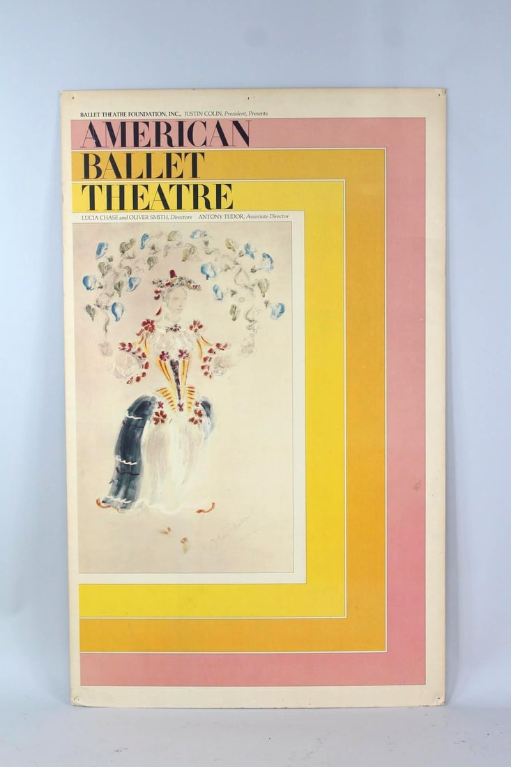 Large Signed American Ballet Theatre Foamcore Poster, Oliver Messel (1 of 11)