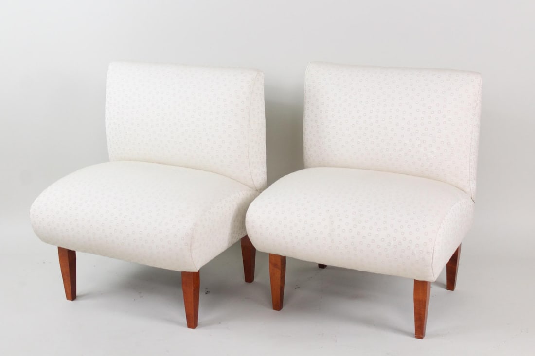 Pair of Mid-Century Modern Easy Slipper Chairs (1 of 10)