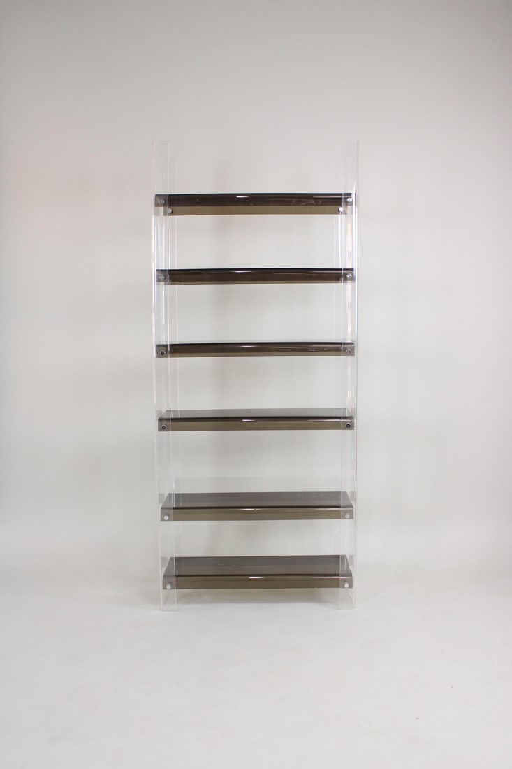 Smoke & Clear Plastic Shelf by Milo Baughman (1 of 9)
