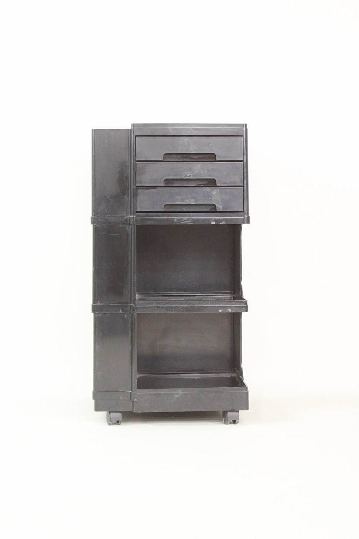 Postmodern Plastic Utility Storage Cart, Charrette Corporation Italy (1 of 8)